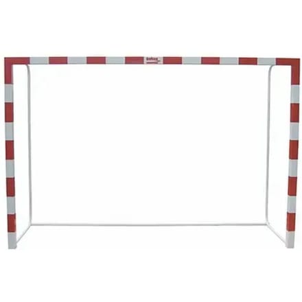 Set van 2 mobiele metalen futsal/handbaldoelen met ronde buisvoet Softee Equipment