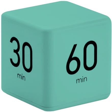 Kubieke Timer Tijdmanagement Studenten Leren Timer LED-display Eenvoudige bediening 15/20/30/60 groen