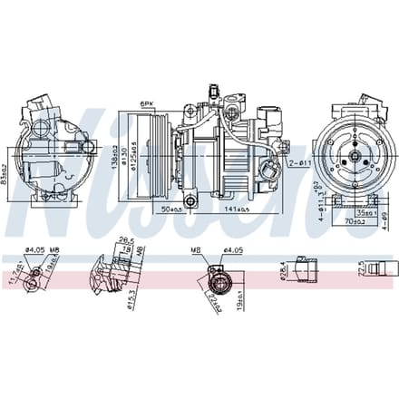 Compressor airconditioning NISSENS 890921