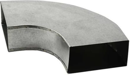 Instort ventilatiekanaal bocht 90 graden 300x80 horizontaal