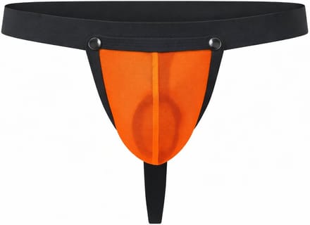 MODUS VIVENDI C-Ring Pleasure Thong Orange - MAAT S - Erotisch Heren Ondergoed - String voor Man - Sexy mannen String
