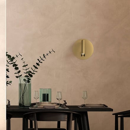 Maytoni LED wandlamp iOS 176, goudkleurig, rond, aluminium