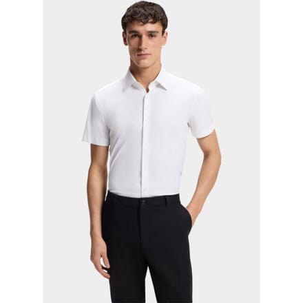 slim fit zakelijk overhemd met korte mouw model 'P-HANK-K-SH-262'