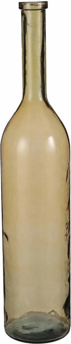 Mica Decorations Rioja Fles Vaas - H100 x Ø21 cm - Gerecycled Glas - Oker