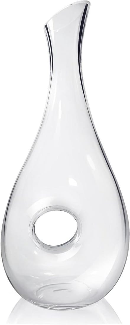 Wijnkaraf - Decanter karaffen - Wijn serveren - Holle cirkel design - 1200 ml - Transparant