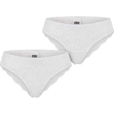 Urban Classics Kanten brazilian slips (Set van 2) Dames Ondergoed - wit - S