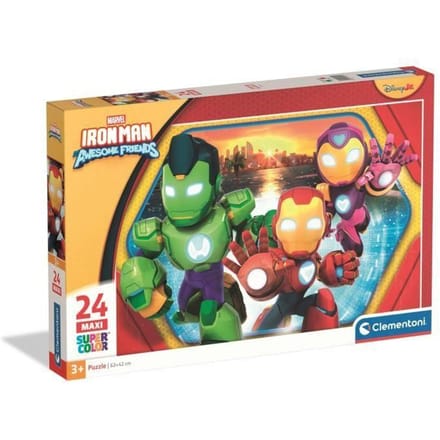 Clementoni - Puzzel - 24 Stukjes - Ironman and his Awesome Friends - Kinderpuzzel -vanaf 3 jaar