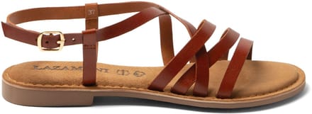 Lazamani - Zuza Dames Sandalen Leer Tan - Maat 39