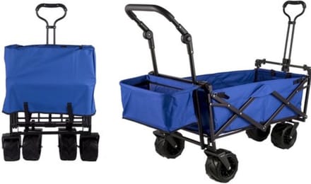Opvouwbare bolderkar - Kinderenvervoer - Zwart - 220L - 150KG