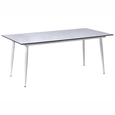 TOLENTINO - Tuintafel - Wit/Lichtgrijs - HPL/Aluminium