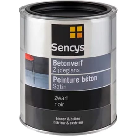 Sencys Betonverf Zijdeglans Zwart 750ml
