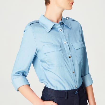 Basic shirt denim look