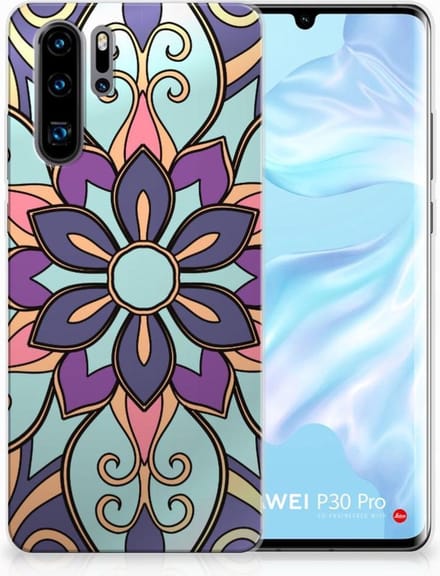 Huawei P30 Pro TPU Case Purple Flower