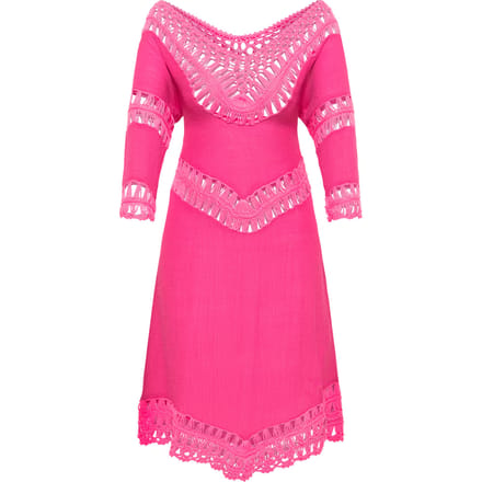 IZIA Tuniekjurkje mini met gehaakt gedeelte Dames roze