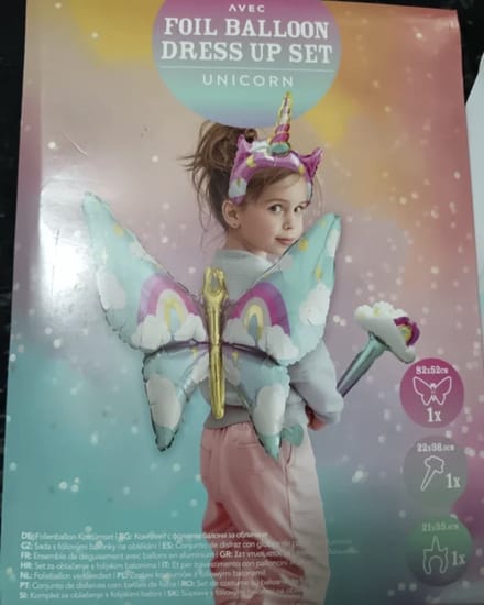 Foil balloon dress up set