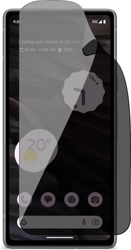 Privacy Screenprotector geschikt voor Google Pixel 7a - 1x FlexGuard Screen Protector