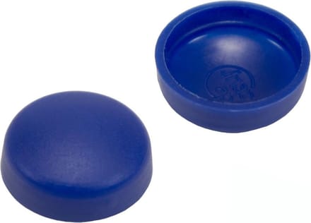 10 stuks - Afdekkapjes voor schroeven - 16mm - Blauw