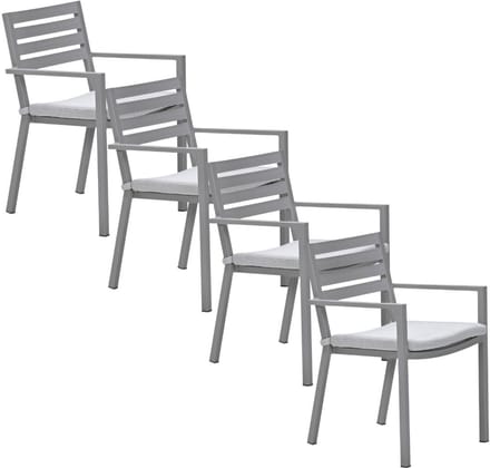 Garden Impressions Amarillo tuinstoel taupe - 4 stuks