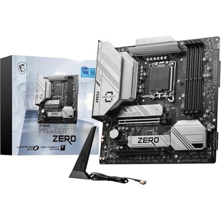 MSI B760M Project Zero - Moederbord - DDR5 - SATA3 M.2 - USB 3.2 - WiFi Bluetooth