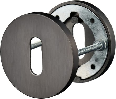 Gun Metal Sleutelrozet - Rond