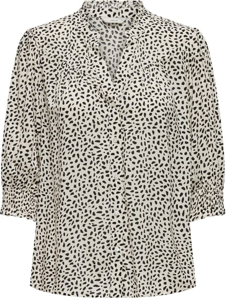 Only Blouse Onlraya 3/4 Shirt Wvn Noos 15332997 Cloud Dancer/black Graphic Dames Maat - M
