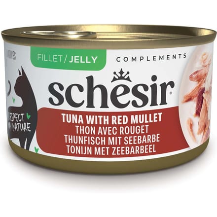 12x70g Schesir Complements in Gelee Thunfisch mit Rotbarbe Katzenfutter nass