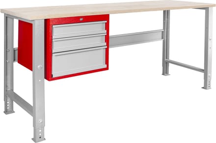 Modulaire werkbank Rubberwood met ladekast 3L 2000 mm MW Tools MOD205R
