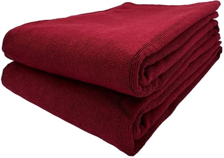 Lina handdoek bordeaux 100x150 cm - set van 2