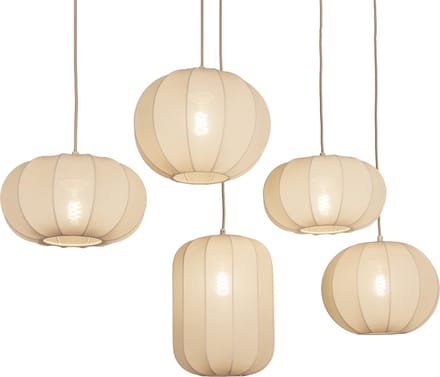 Lumidora Hanglamp 75179 - TACK - 5 Lichts - E27 - Beige - Zand - Metaal