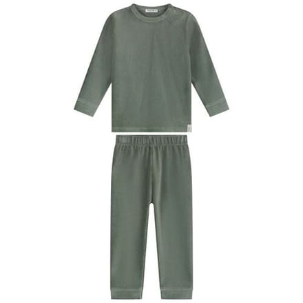 Prénatal peuter pyjama rib velour Dark Greenshade 92 unisex