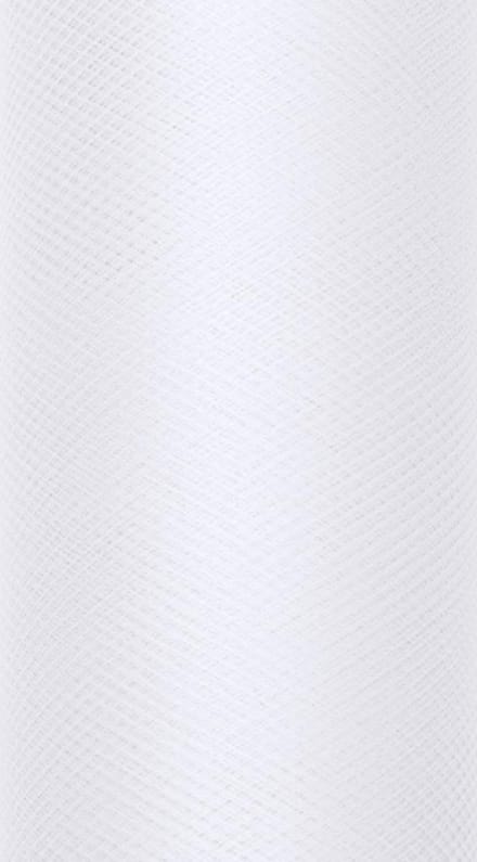 PartyDeco - Tule op rol Wit (0,15 x 9 mtr)