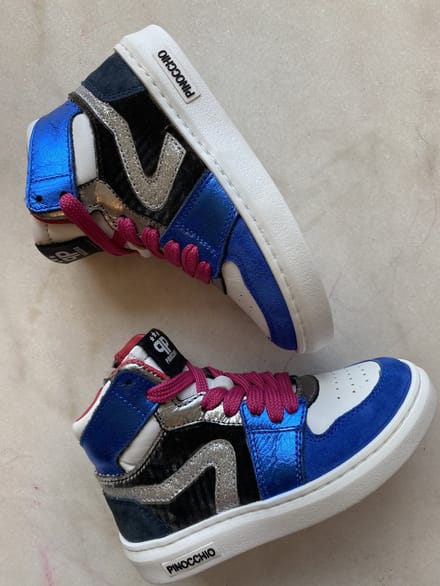 Pinocchio sneaker blauw/fuschia maat 25