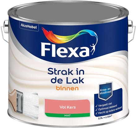 Flexa - Strak In De Lak Binnenlak Mat - Vol Kers - Mengverf - 2,5 L