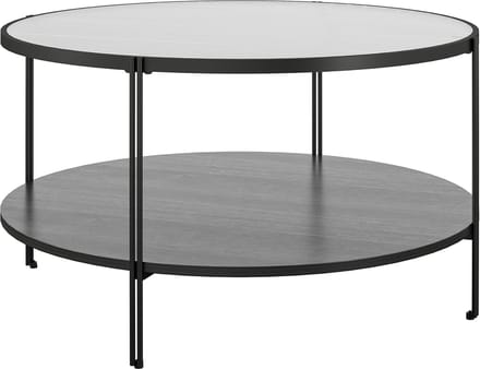 Wainwright-Accenttafel - Glas/Eikenlook - Zwart
