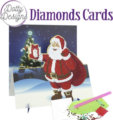 Diamond Painting Dotty Design Diamonds Cards | Santa with Present
