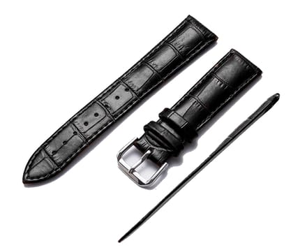 Leder Horlogebandje-14 mm-Zwart-Croco Print