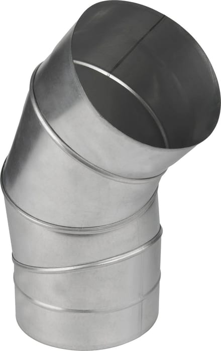 Gegalvaniseerde Bocht 90° Ø120mm 0,5mm.