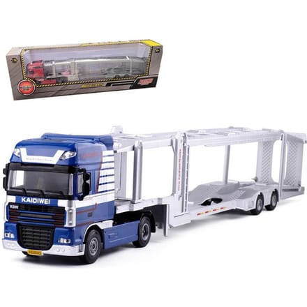 1 50 Legering Auto Dubbeldekker Transporteur Model Speelgoed Cadeau voor Jongens Technisch Voertuig