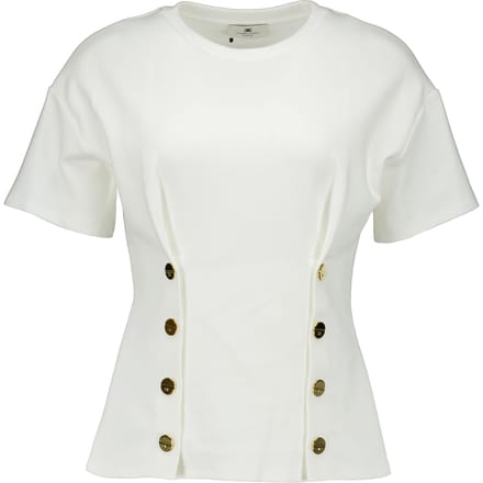 Elisabetta Franchi Women's T-shirt T-shirts Ecru Ma00461e2
