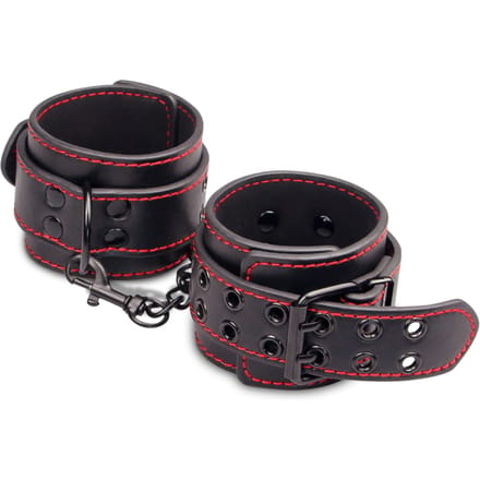 Bondage Handboeien Zwart met rood