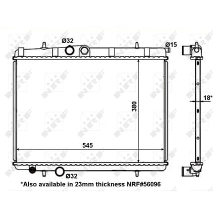 Radiator, motorkoeling NRF 56095