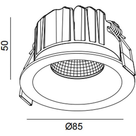 The Light Group SLC LED downlight OnePro Soft, wit, 3.000 K, aluminium