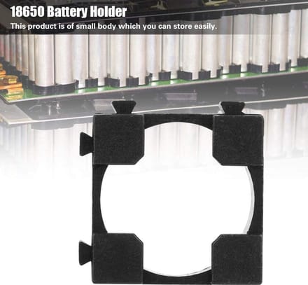 Batterijbeugel Set - Batterijhouder Standaard - DIY Projecten - Cilindrische Standaard - 100 stuks - Zwart