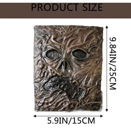 Evil Dead Livre Grimoire Cuir Couverture Rigide Journal Sorts Décoration Film d'Horreur Accessoire Décor gray