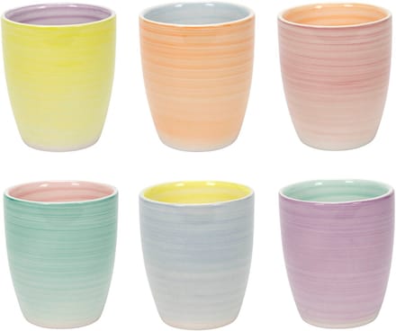 Cookinglife Koffiebekers Pastel Harmony 340 ml - 6 Stuks