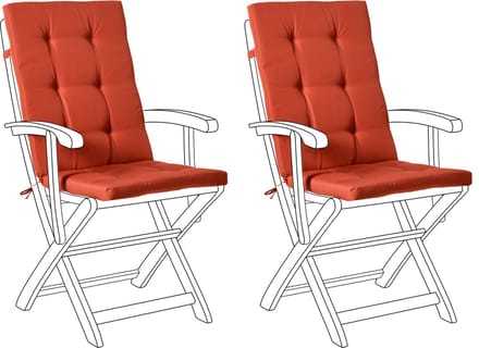 MAUI PREMIUM - Tuinkussen set 2 stuks - Rood - Polyester
