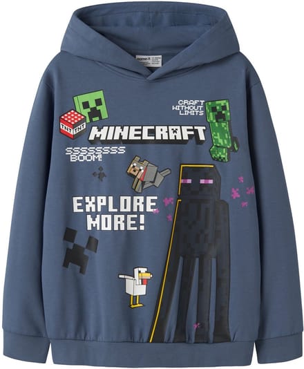 NAME IT - NKMJU MINECRAFT NREG SWE WH NOOS BRU BFU - Jongens - Sweaters
