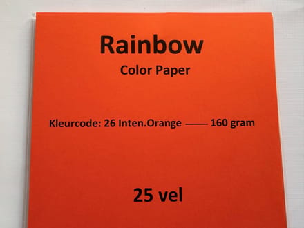Rainbow kl-26 intense oranje 25 vel 160 gram papier