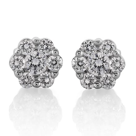 Orphelia OD-5326 - Oorstekers - 18 Karaat Witgoud / Diamant 0.30 ct
