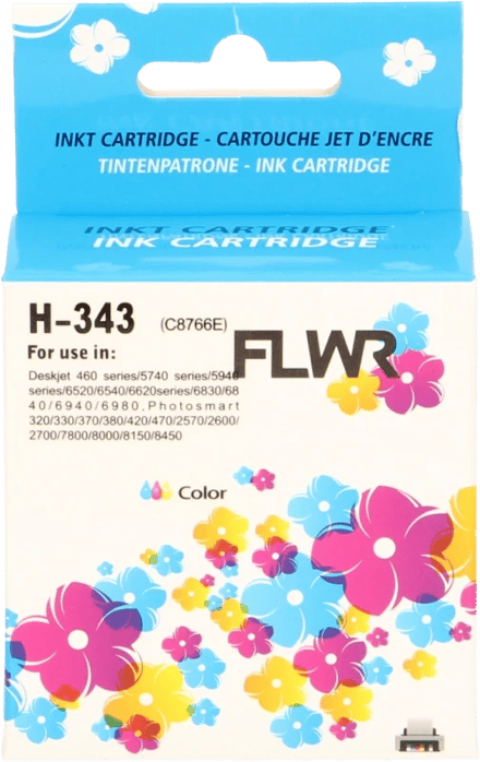 FLWR - Cartridges / HP 343 / kleur / Geschikt voor HP